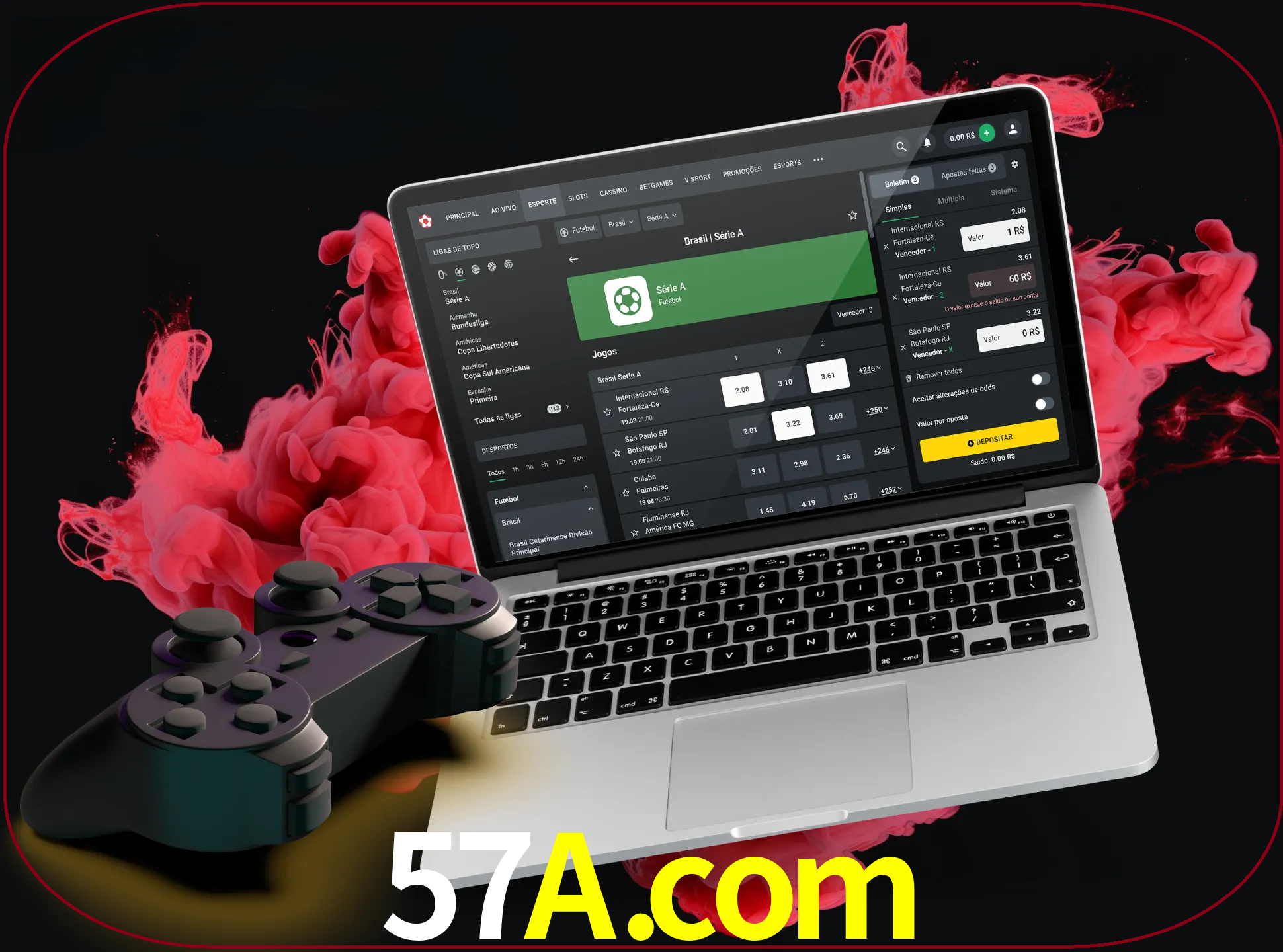 Visite a secção especial de jogos de vídeo em 57a para descobrir em que jogos pode apostar e ganhar muito dinheiro.