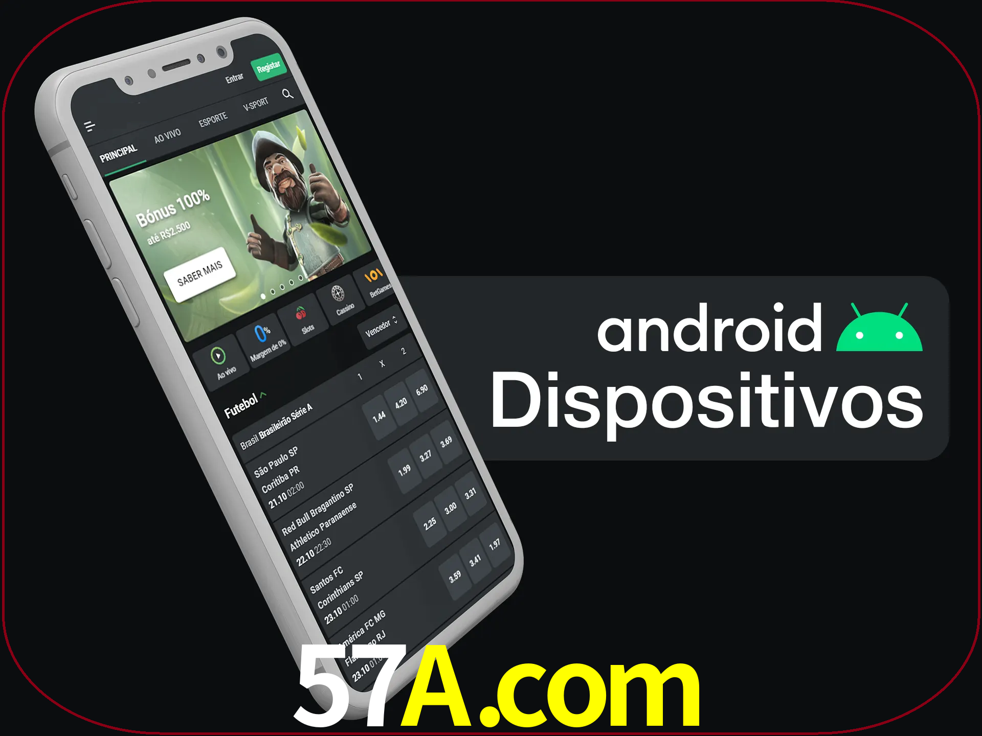 O aplicativo suporta a maioria de todos os dispositivos Android.